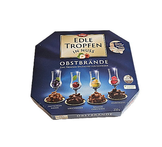 Trumpf Edle Tropfen in Nuss Obst Brande (Noble drops in nut -Classic Brandy) 250g