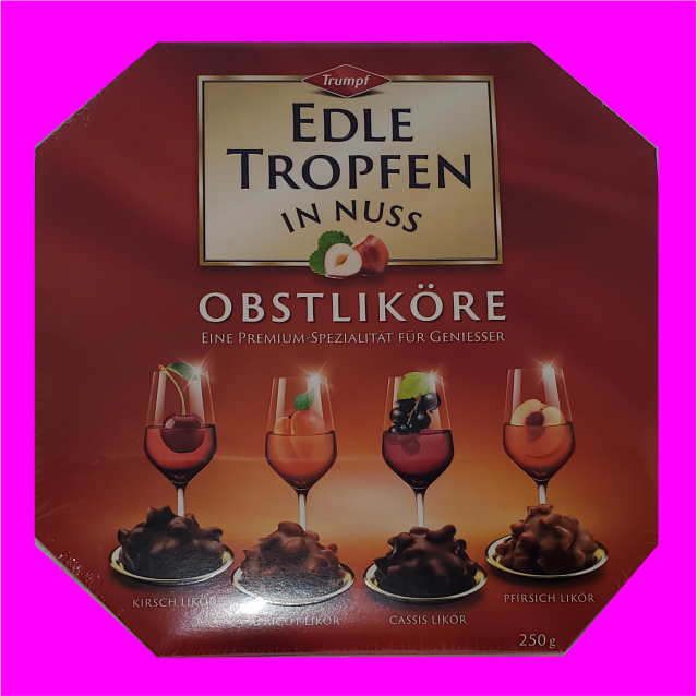Trumpf Edle Tropfen in Nuss Obstlikore (Noble drops in nut - Fruit Liqueur) 250g