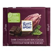 Ritter Sports Dark Chocolate (50%) 100g bar (3 pack sizes)