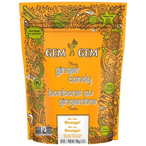 Gem Gem Orange Ginger Candy-100g