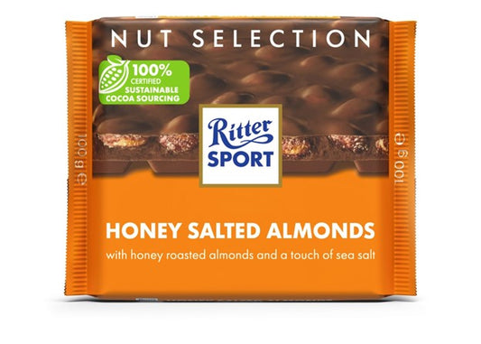 Ritter Sports Honey Sea-Salt Almonds 100g (3 pack sizes)