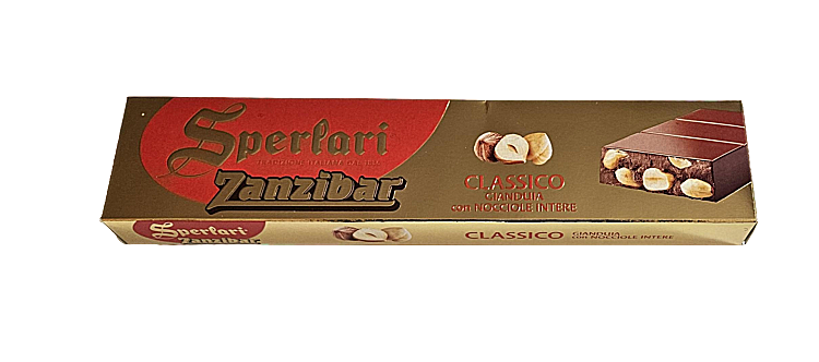 Sperlari Zanzibar Classico Gianduia con Nicciole Intere (Milk Chocolate with Whole Hazelnuts) -250g