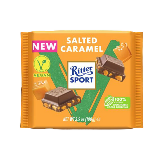 Ritter Sports Salted Caramel Vegan 100g (3 pack sizes)