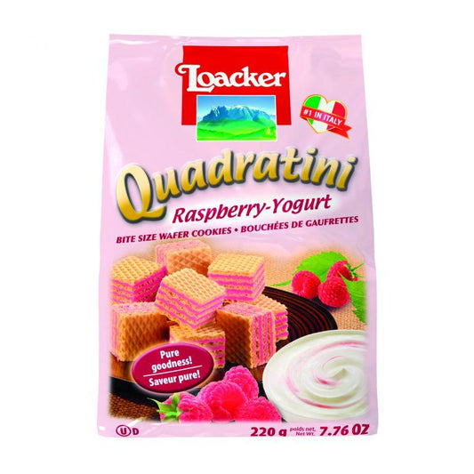 Loacker Quadritini Raspberry/Yogurt 220g 6pk