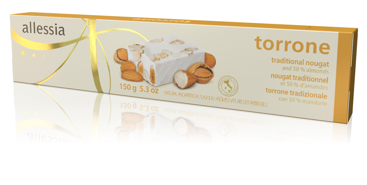 Allessia Torrone Traditional Hard Nougat with Almond 150g