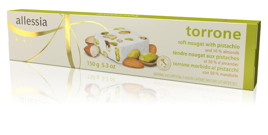 Allessia Torrone Traditional Soft Nougat with pistachio 150g