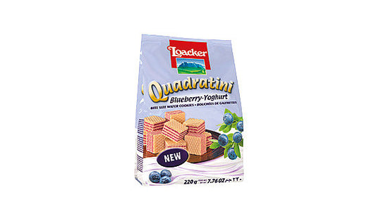 Loacker Quadritini Blueberry/Yogurt 220g 6pk